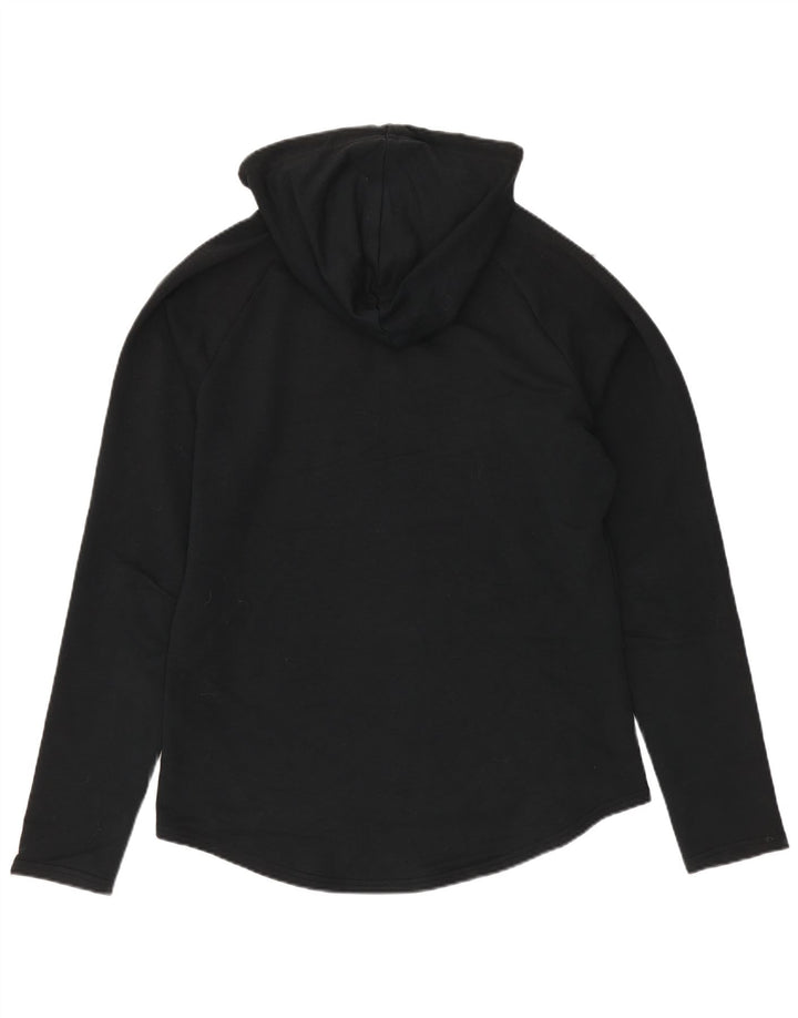 PUMA Womens Hoodie Jumper UK 10 Pequeno Algodão Preto
