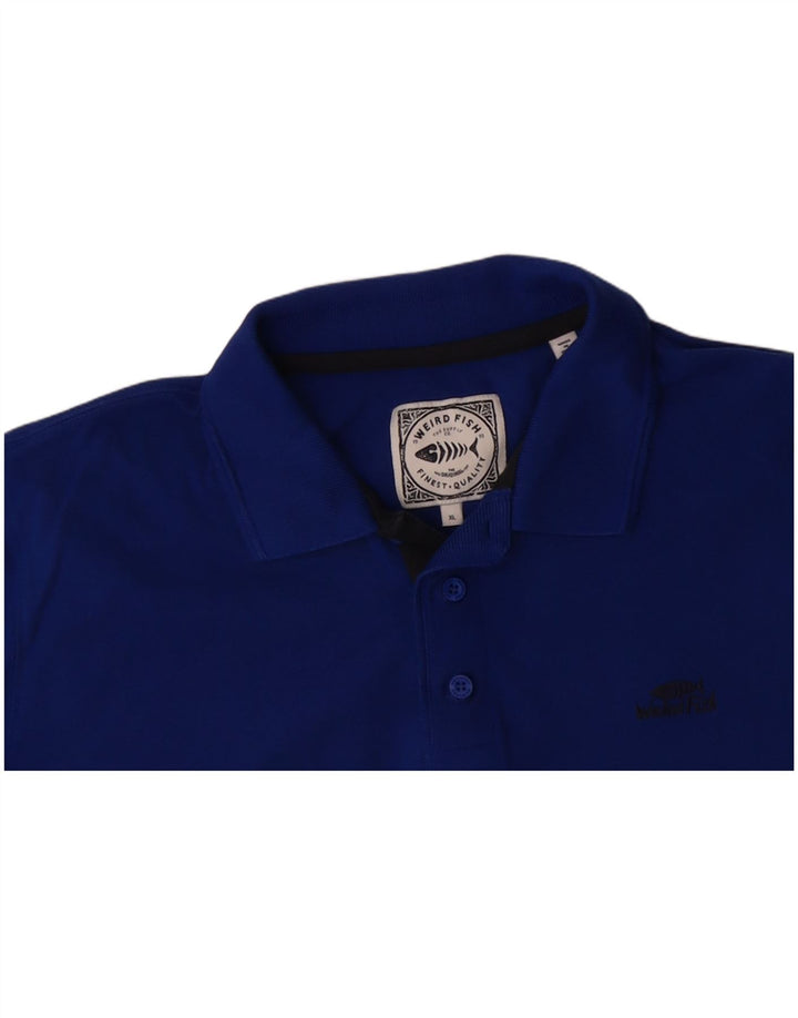Camisa polo masculina WEIRD FISH XL algodão azul