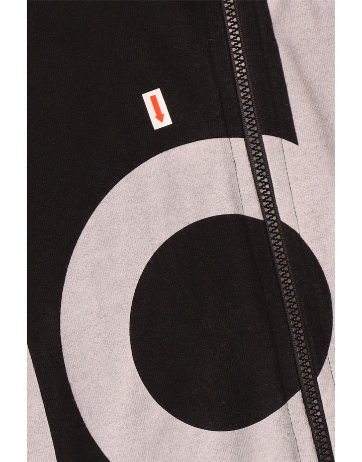 Adidas Mens Graphic Tracksuit Top Jacket Pequeno Preto Colorblock Algodão