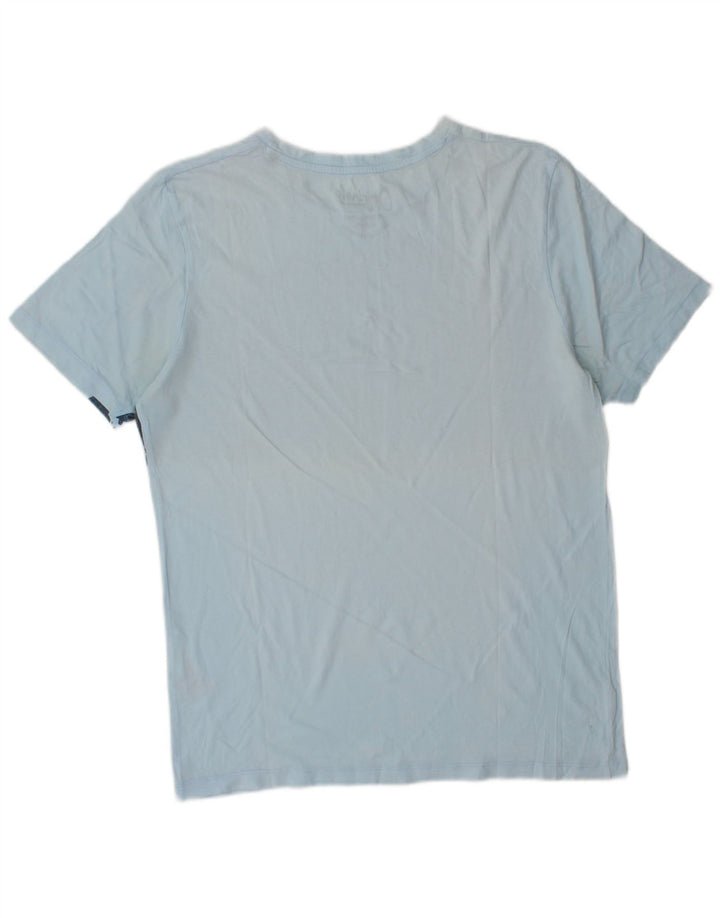 Camiseta masculina JACK & JONES grande algodão colorblock azul