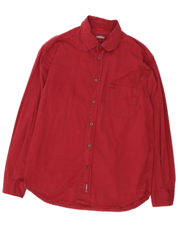 Camisa masculina Carrera grande algodão Borgonha