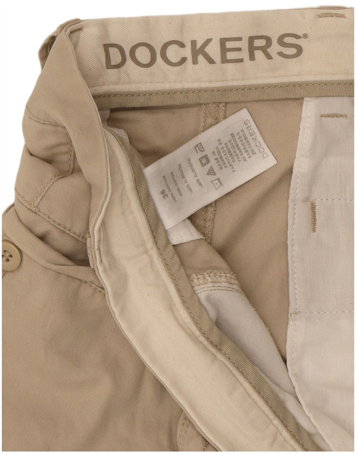 Shorts cargo masculino Dockers W36 grande algodão bege