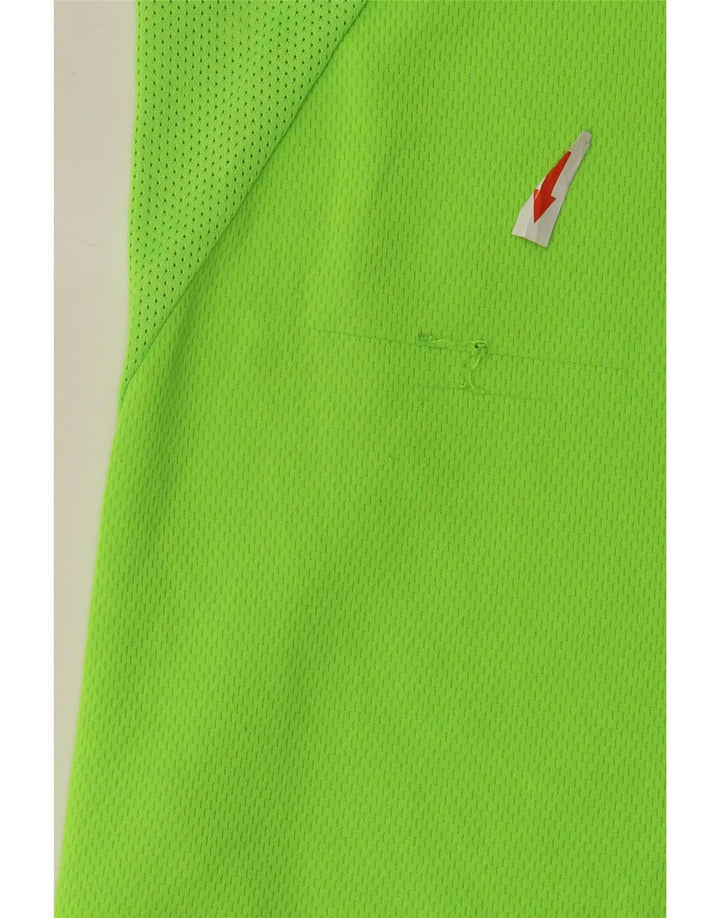 Camiseta masculina Nike Dri Fit Top médio verde colorblock poliéster