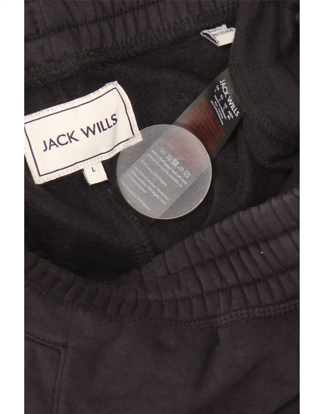 JACK WILLS Shorts esportivos masculinos grandes de algodão preto