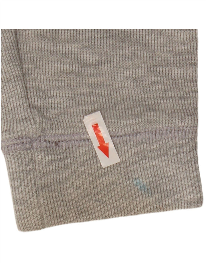 Suéter feminino Joules com gola redonda e algodão manchado cinza médio UK 12