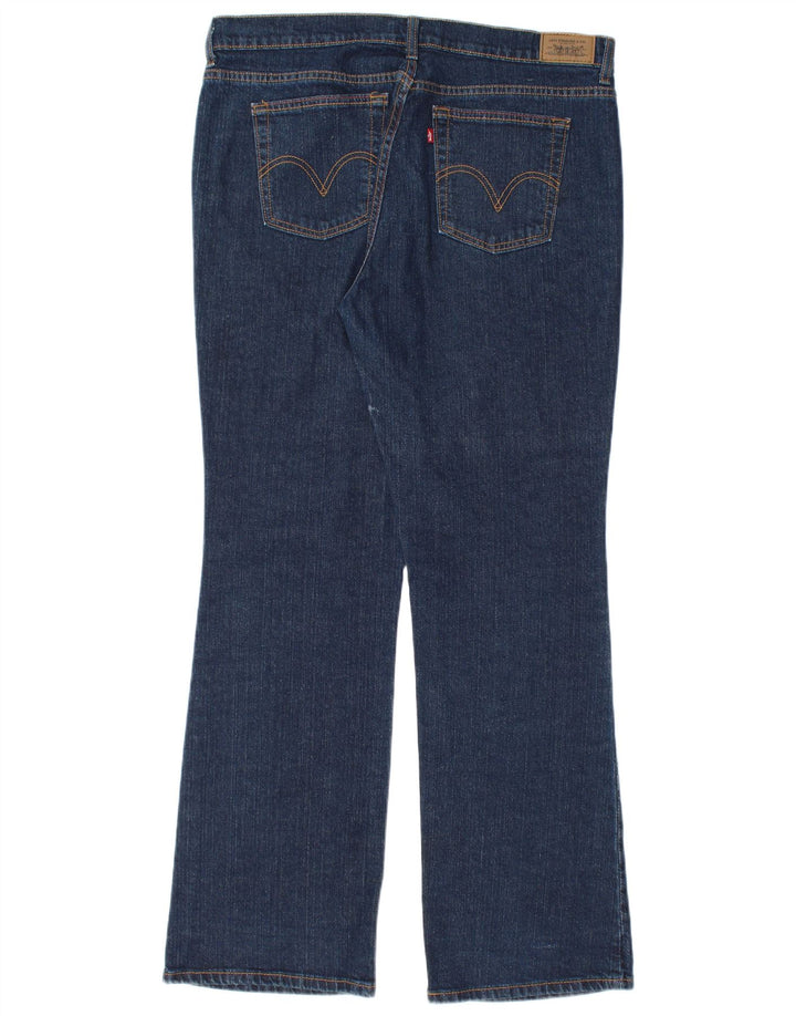 Calça jeans feminina Levi's 515 Bootcut US 14 XL W36 L32 azul algodão