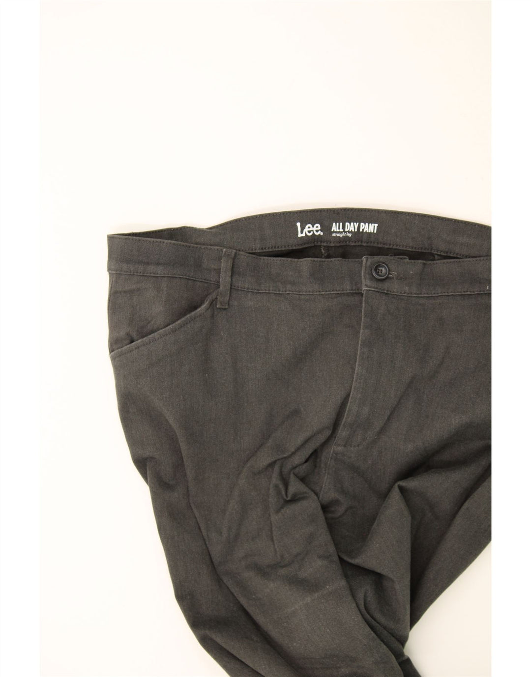 LEE Womens Straight Casual Trousers US 18 2XL W36 L32 Grey Cotton Vintage Lee and Second-Hand Lee from Messina Hembry 