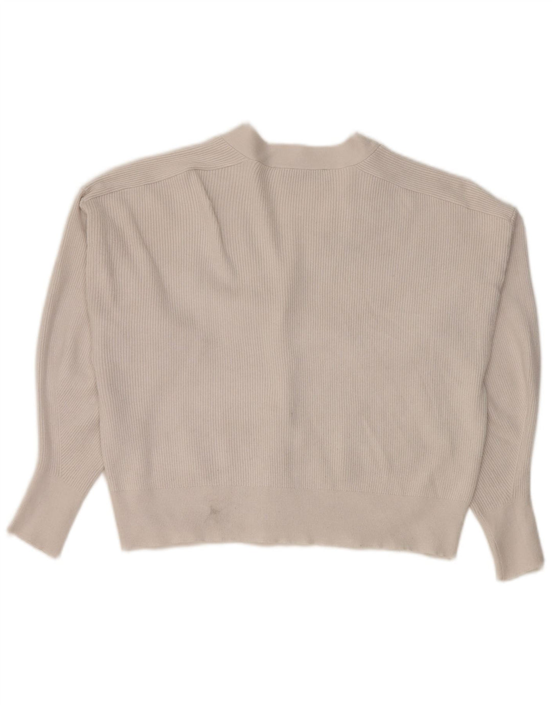 Suéter Zara Feminino Crop Cardigan Reino Unido 14 Médio Branco