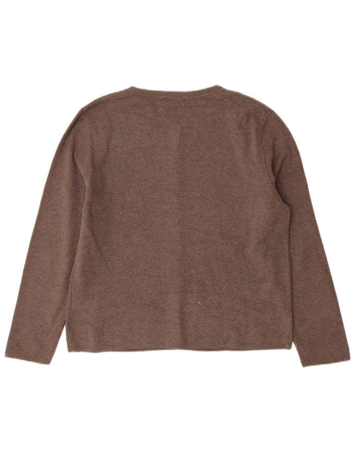 Suéter cardigã feminino Zara Reino Unido 18 XL cinza modal