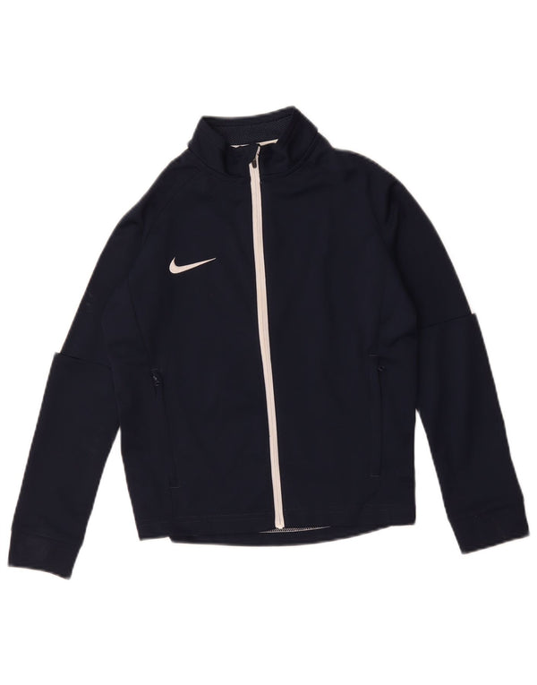 Jaqueta Nike Boys Dri Fit Tracksuit 8-9 anos pequena azul marinho