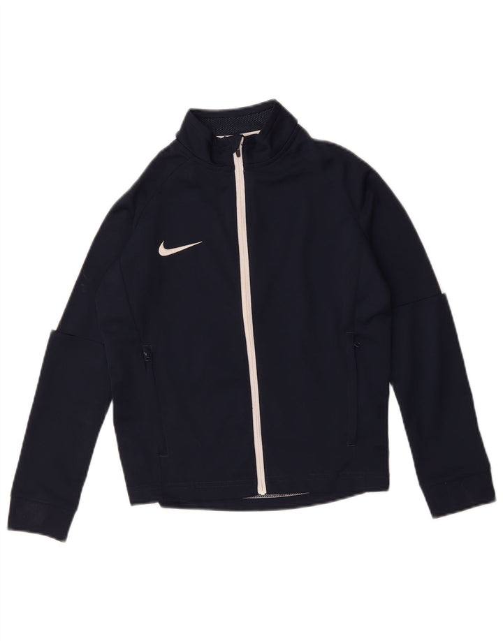 Jaqueta Nike Boys Dri Fit Tracksuit 8-9 anos pequena azul marinho