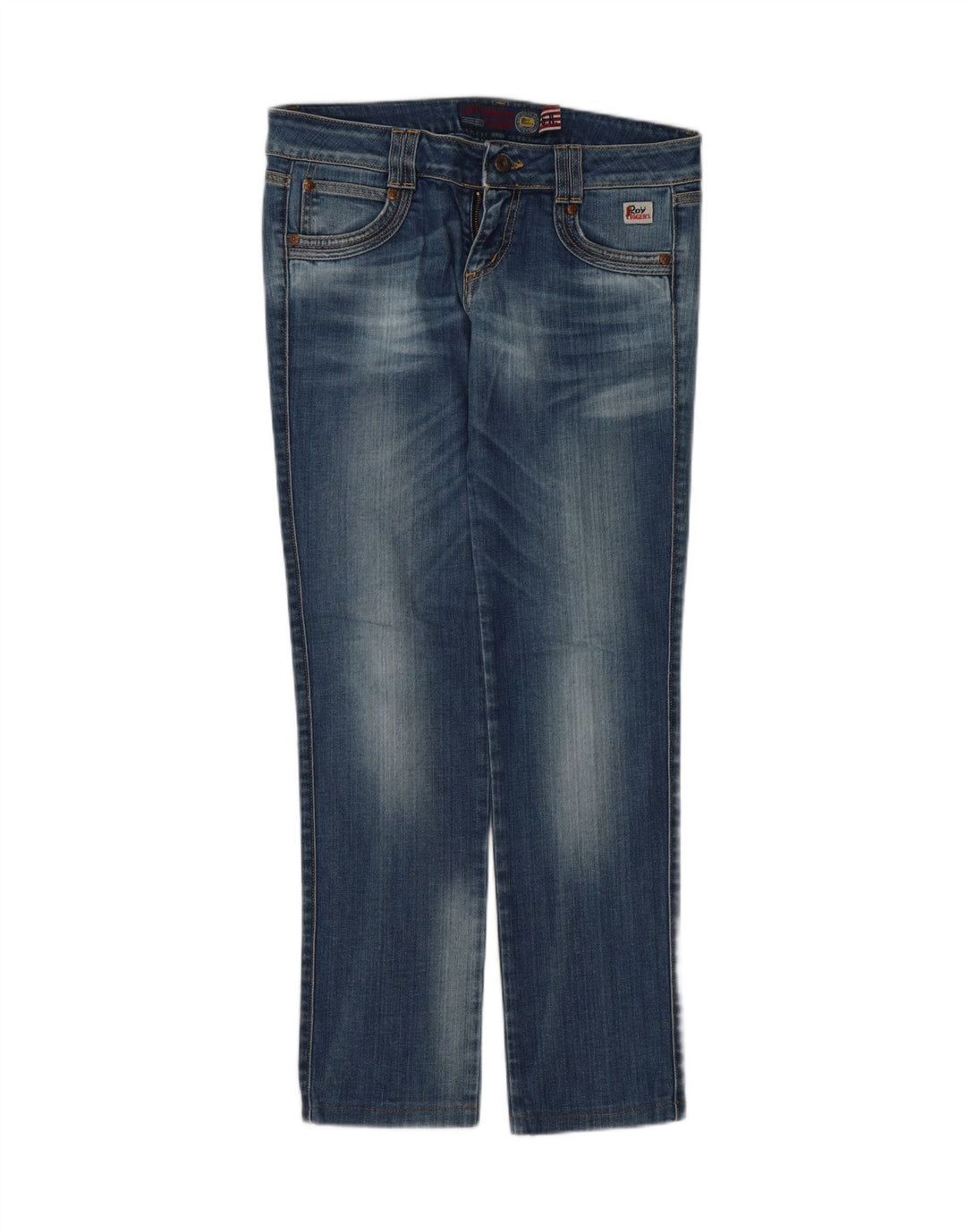 ROY ROGERS Jeans retos femininos W29 L30 algodão azul