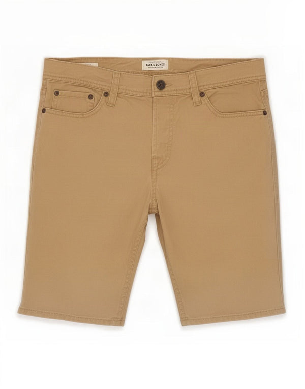 Jack & Jones Mens Casual Shorts Pequeno W29 Algodão Bege
