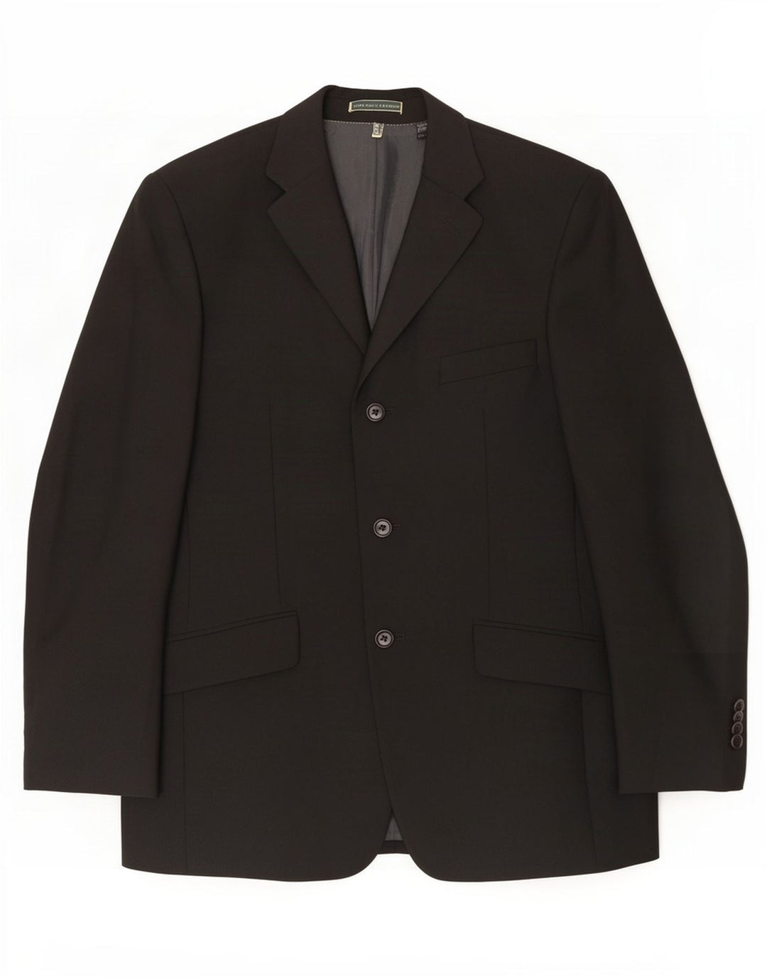 Jaqueta blazer masculina Zara com 3 botões Reino Unido 36 pequena lã preta