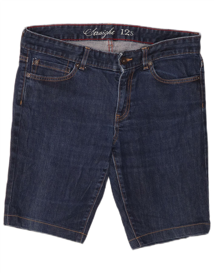 Shorts jeans feminino Tommy Hilfiger US 12 grande W34 azul marinho