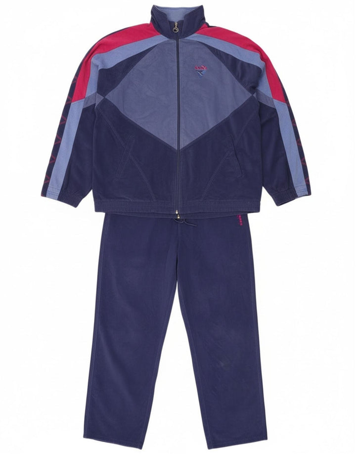 Diadora Mens Full Tracksuit UK 48 2XL Azul Marinho Colourblock Poliéster