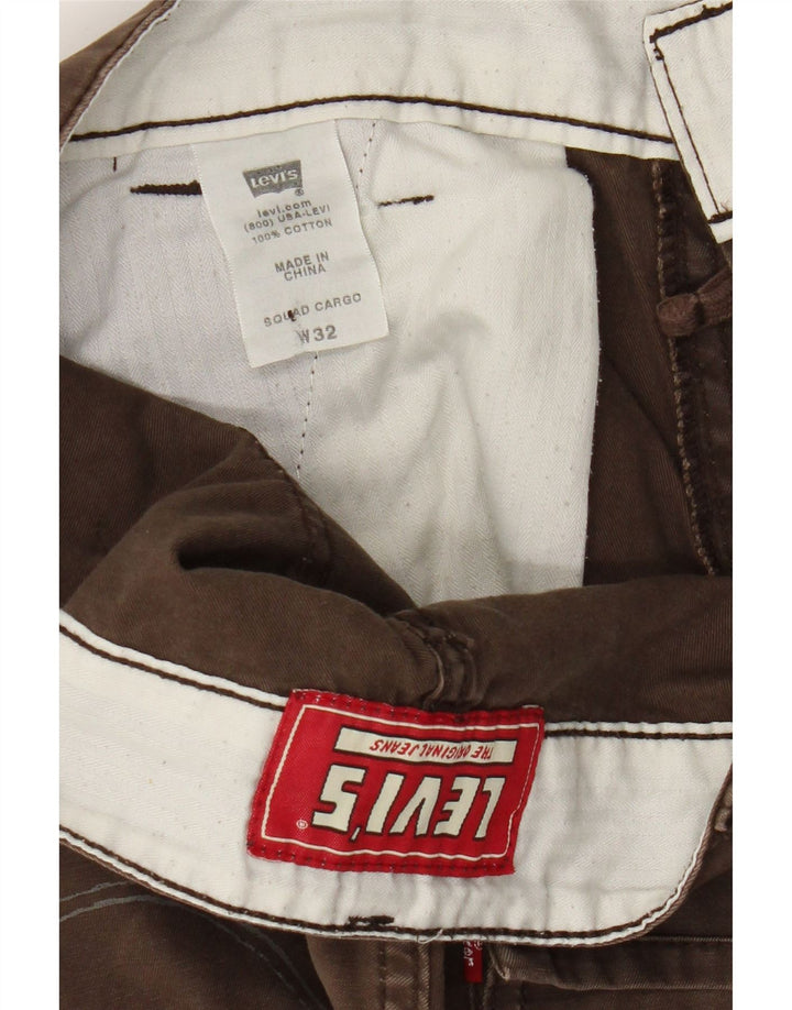Shorts cargo masculino Levi's W32 algodão marrom médio