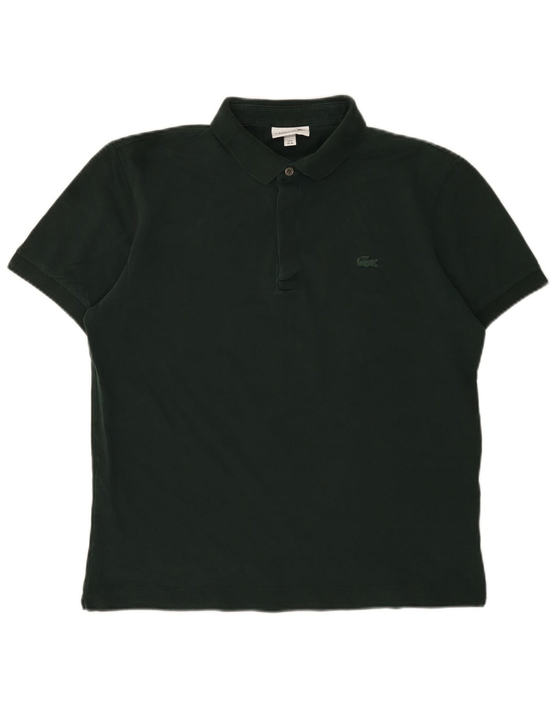 Camisa polo masculina Lacoste Regular Fit tamanho 4 algodão verde médio