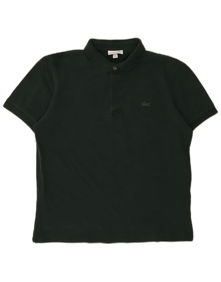Camisa polo masculina Lacoste Regular Fit tamanho 4 algodão verde médio