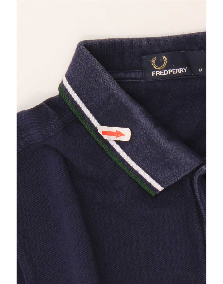 Camisa polo masculina Fred Perry médio algodão azul marinho