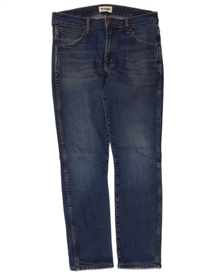 Wrangler Mens Larston Slim Jeans W30 L28 Azul Algodão
