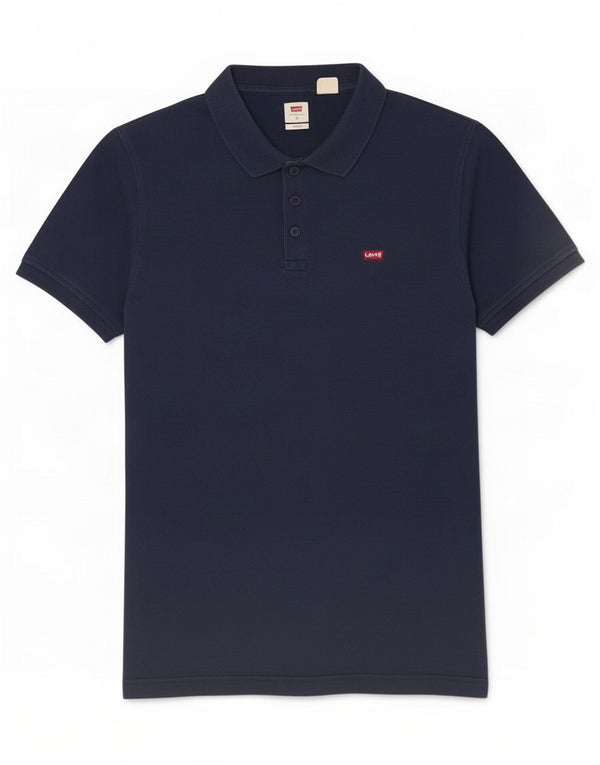 Camisa polo masculina Levi's Standard média azul marinho algodão