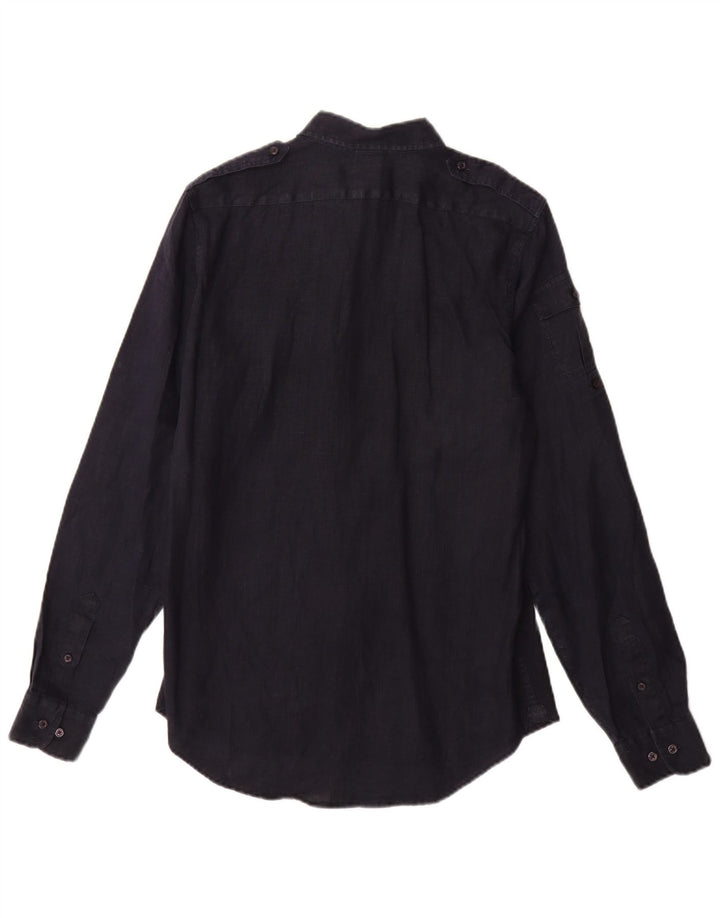 Camisa masculina de ajuste regular Marina Yachting tamanho 39 azul marinho médio