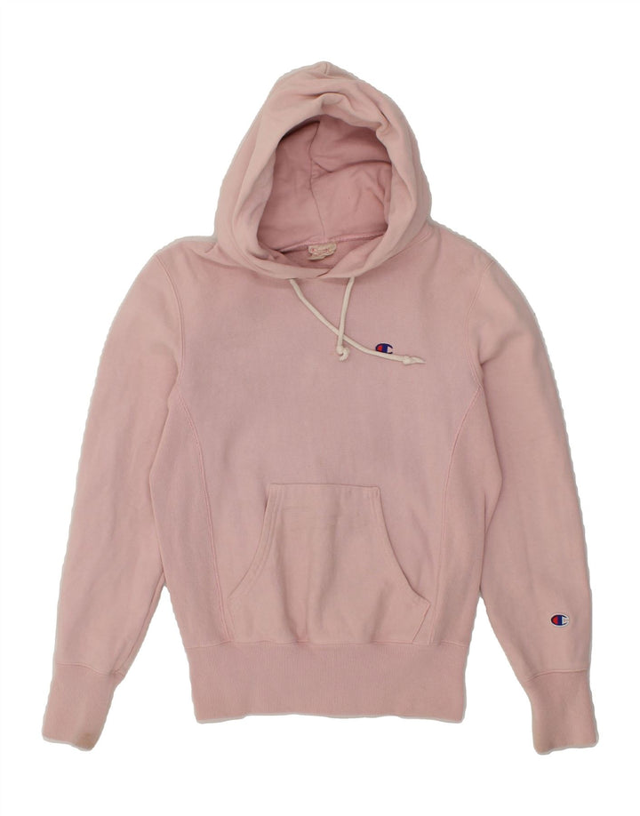 CHAMPION Womens Hoodie Jumper UK 6 XS Pink Cotton Vintage Champion and Second-Hand Champion from Messina Hembry 
