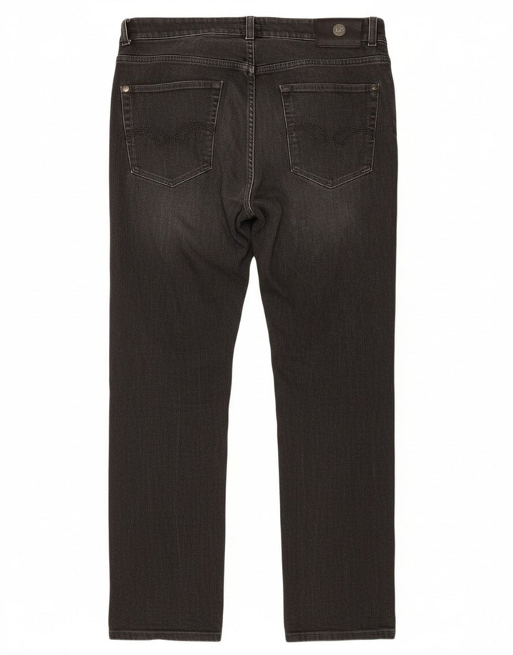 Jeans retos masculinos TRUSSARDI W34 L31 algodão preto