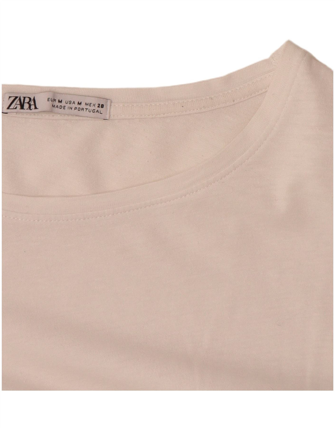 Blusa feminina ZARA UK 14 médio branco paisley