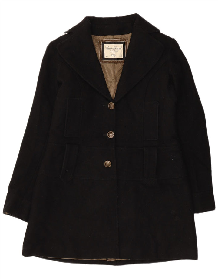 Casaco feminino Guess Pea UK 18 XL lã preta