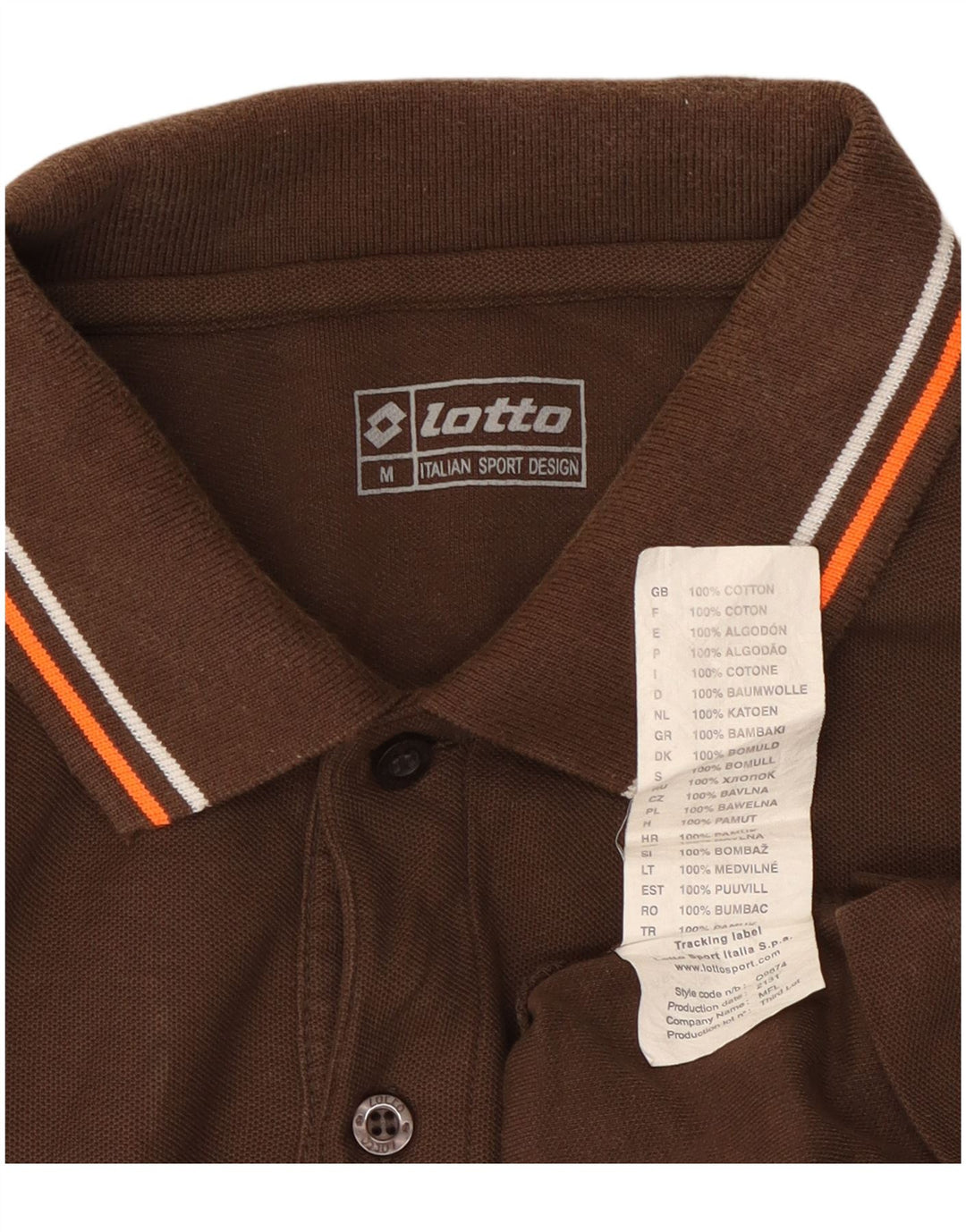 Camisa polo masculina Lotto marrom médio