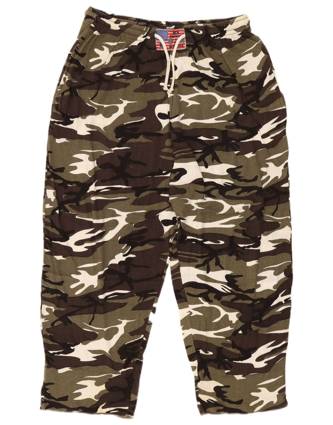 Calça de treino masculina VINTAGE 2XL camuflagem verde