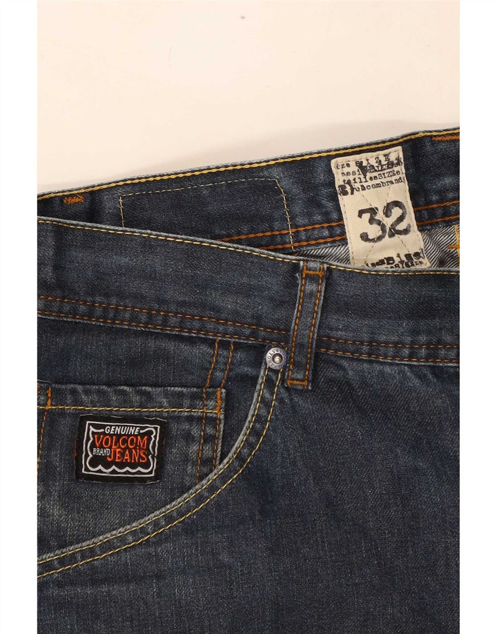 Jeans retos masculinos Volcom W32 L31 algodão azul marinho