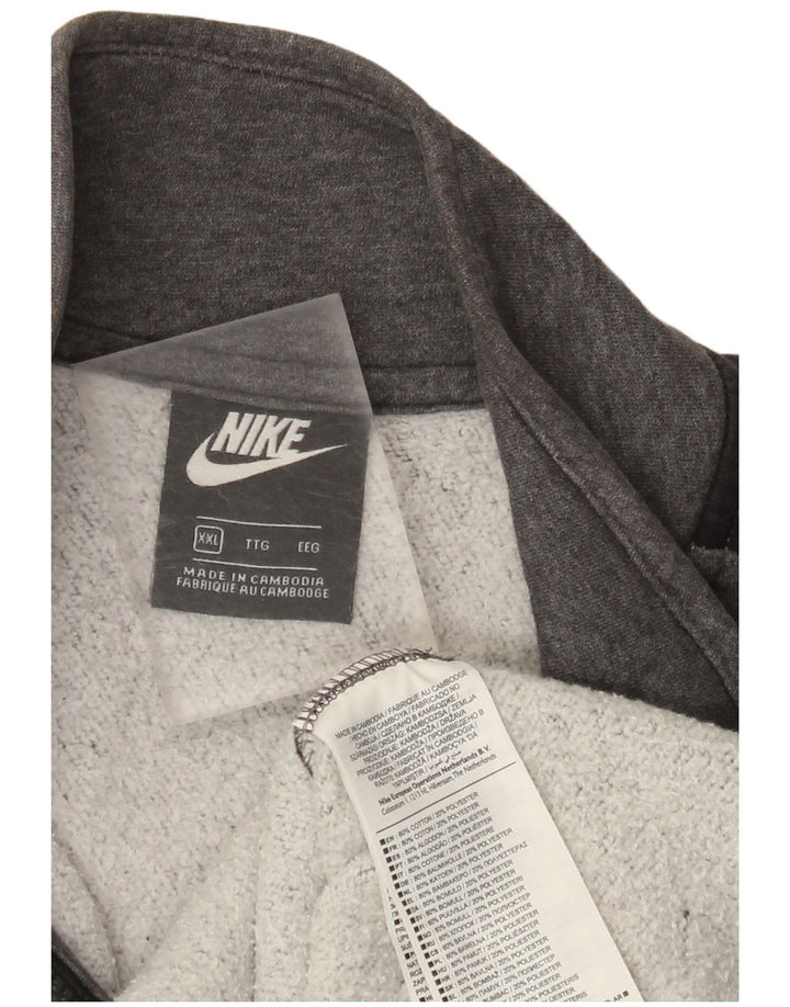 Nike Mens Treino Top Jacket 2XL Algodão Cinza