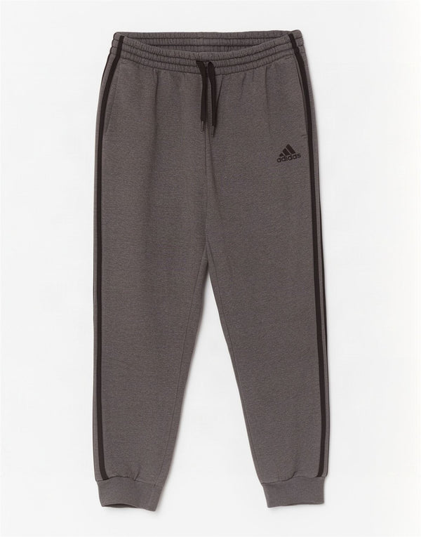 Adidas Mens Tracksuit Trousers Joggers Large Grey Flecked Cotton