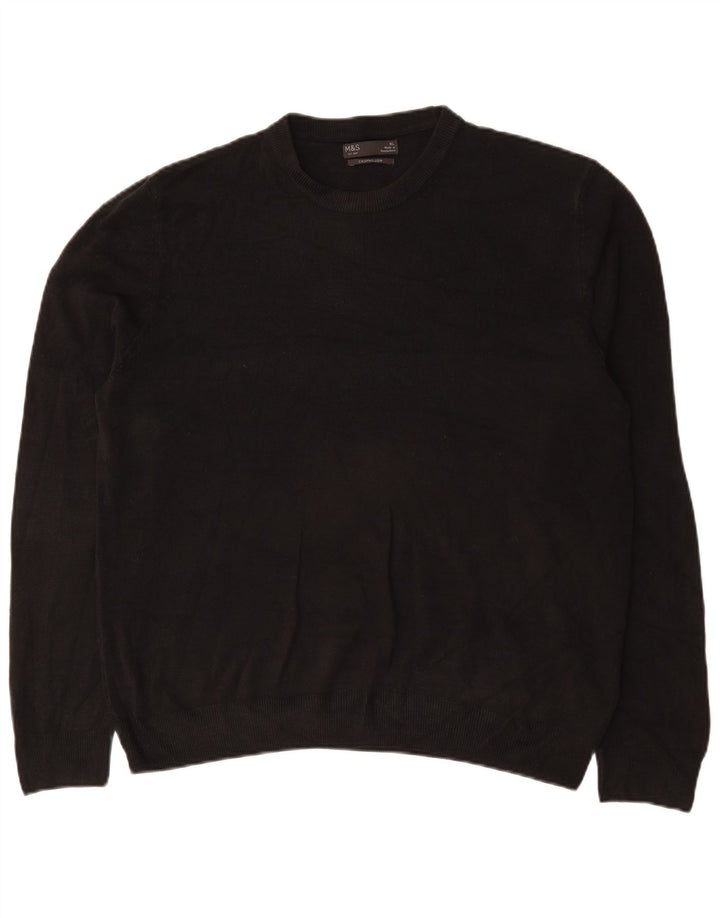Suéter masculino Marks & Spencer com gola redonda XL preto acrílico
