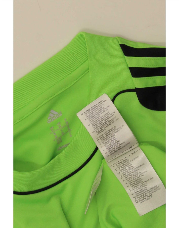 Adidas Mens Climacool Top Manga Longa Verde Médio Colourblock Poliéster