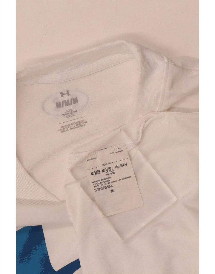 Under Armour Camiseta masculina gráfica superior médio poliéster branco