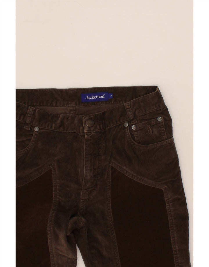 JECKERSON Womens Slim Corduroy Trousers W29 L31 Brown Cotton Vintage Jeckerson and Second-Hand Jeckerson from Messina Hembry 