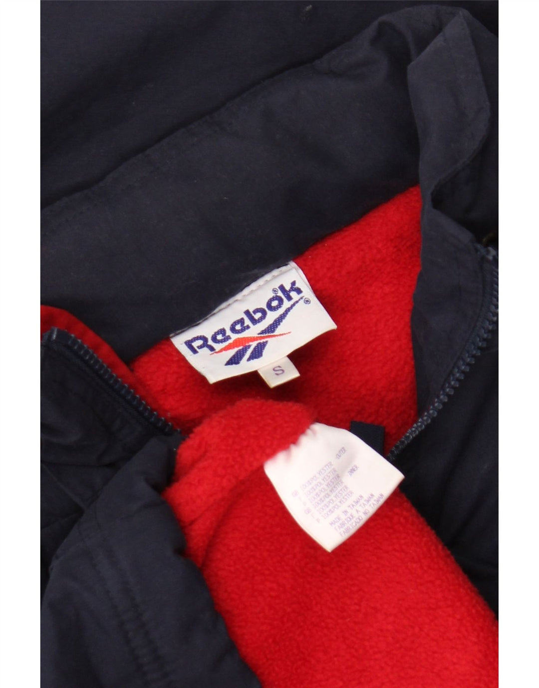 Reebok Mens Oversized Hooded Graphic Anorak Jacket UK 36 Pequeno Azul Marinho