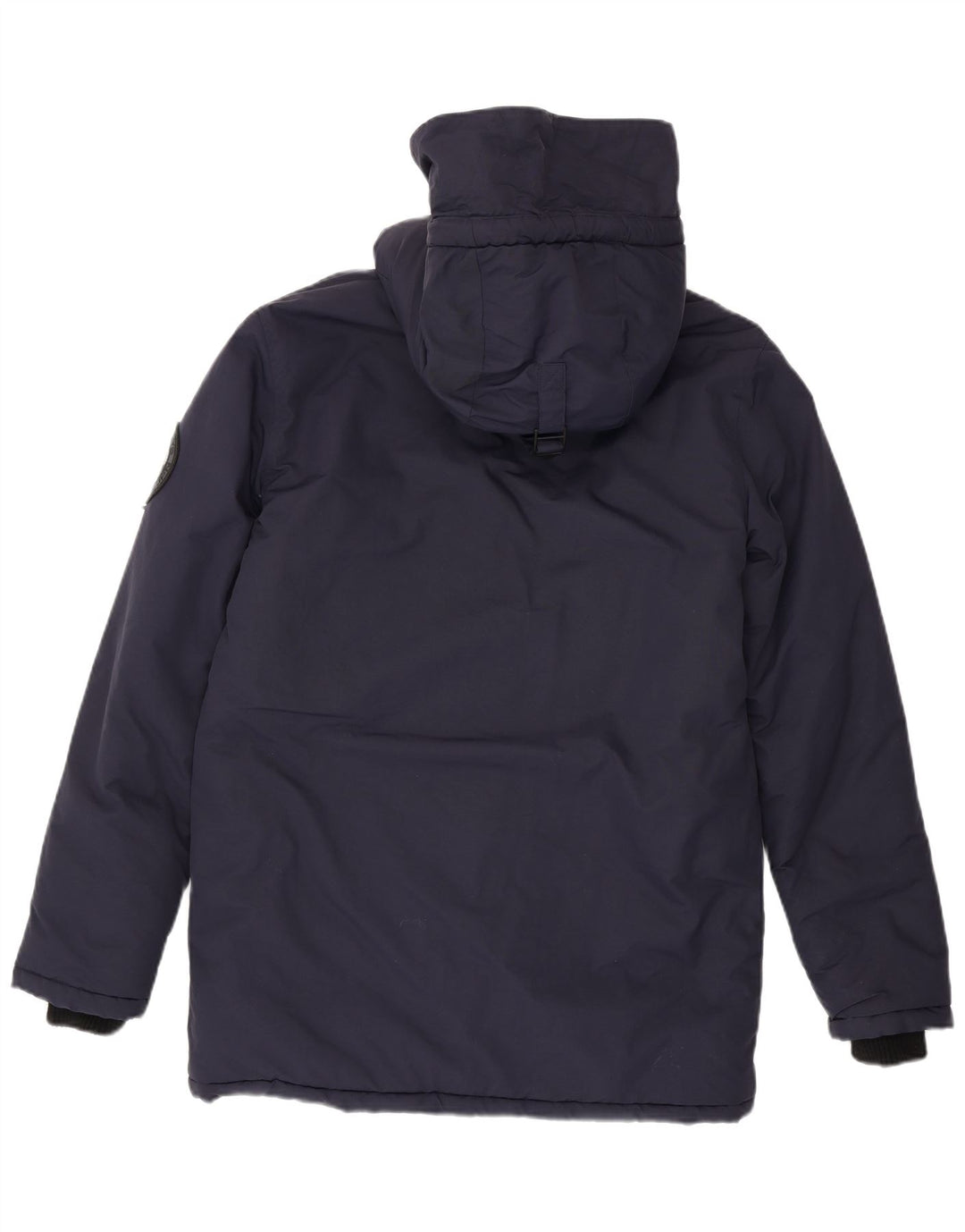 Casaco acolchoado com capuz masculino Superdry UK 38 médio azul marinho nylon