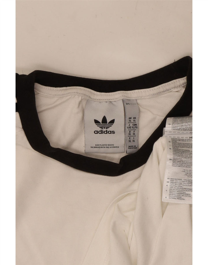 ADIDAS Mens Top Long Sleeve XL White Cotton