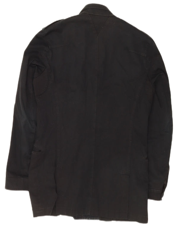 Jaqueta militar masculina Reiss UK 36 algodão preto pequeno