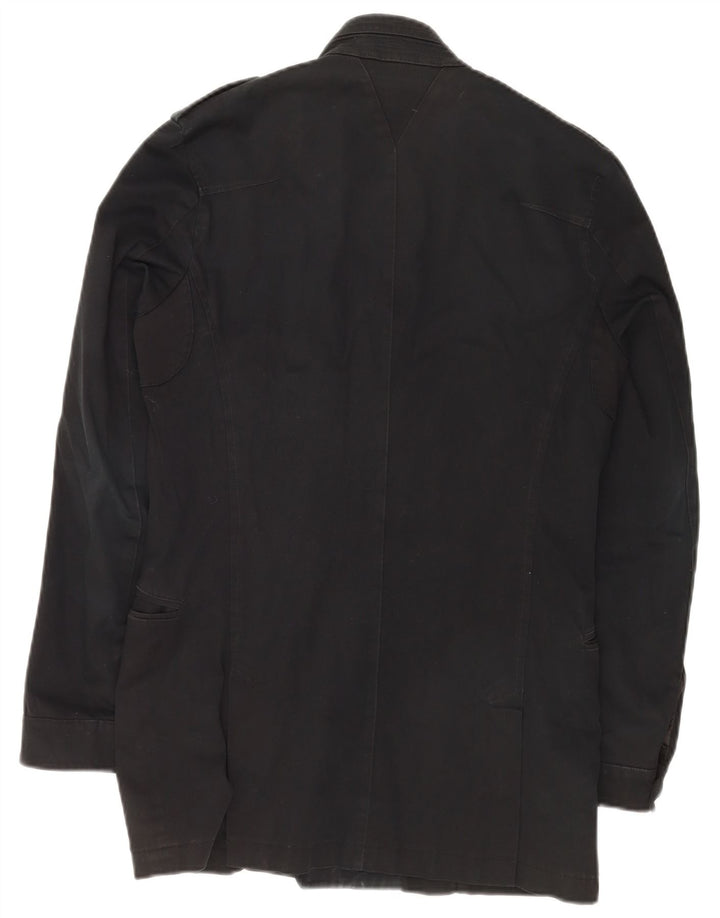 Jaqueta militar masculina Reiss UK 36 algodão preto pequeno