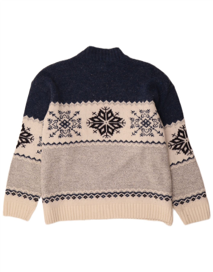 Suéter masculino Campagnolo com gola tartaruga XL multicolorido Fair Isle Wool