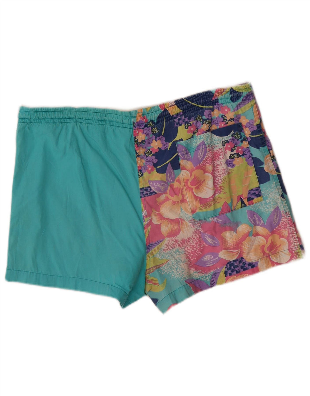 Benetton Calção de banho masculino médio turquesa floral