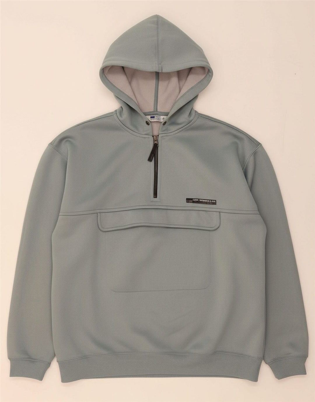 Suéter masculino LEVI'S com capuz e gola com zíper, poliéster cinza médio
