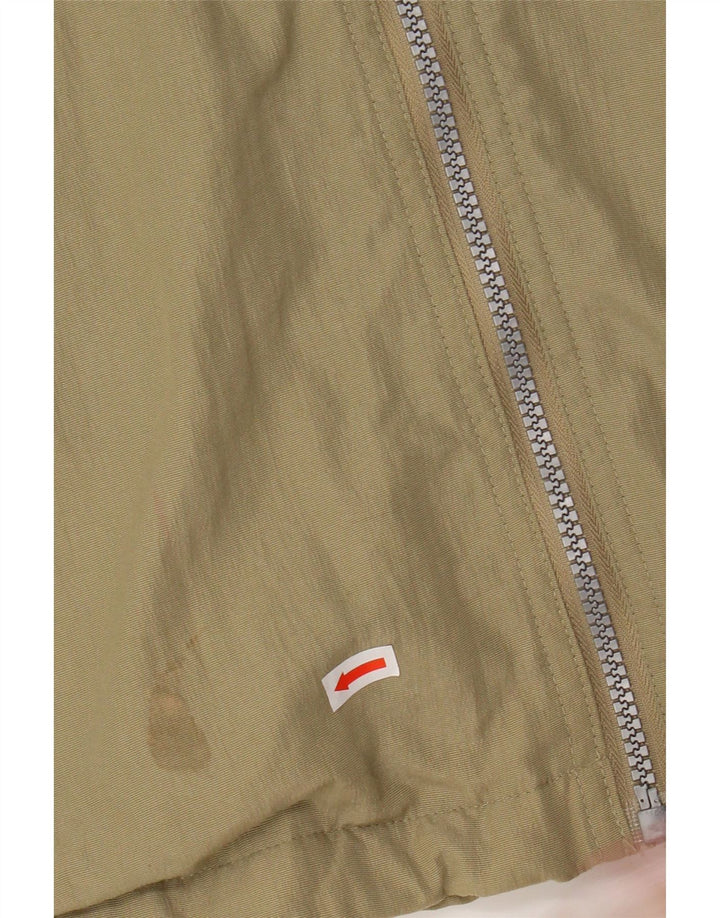 Diadora Mens Hooded Loose Fit Rain Jacket UK 40 Grande Bege Poliamida