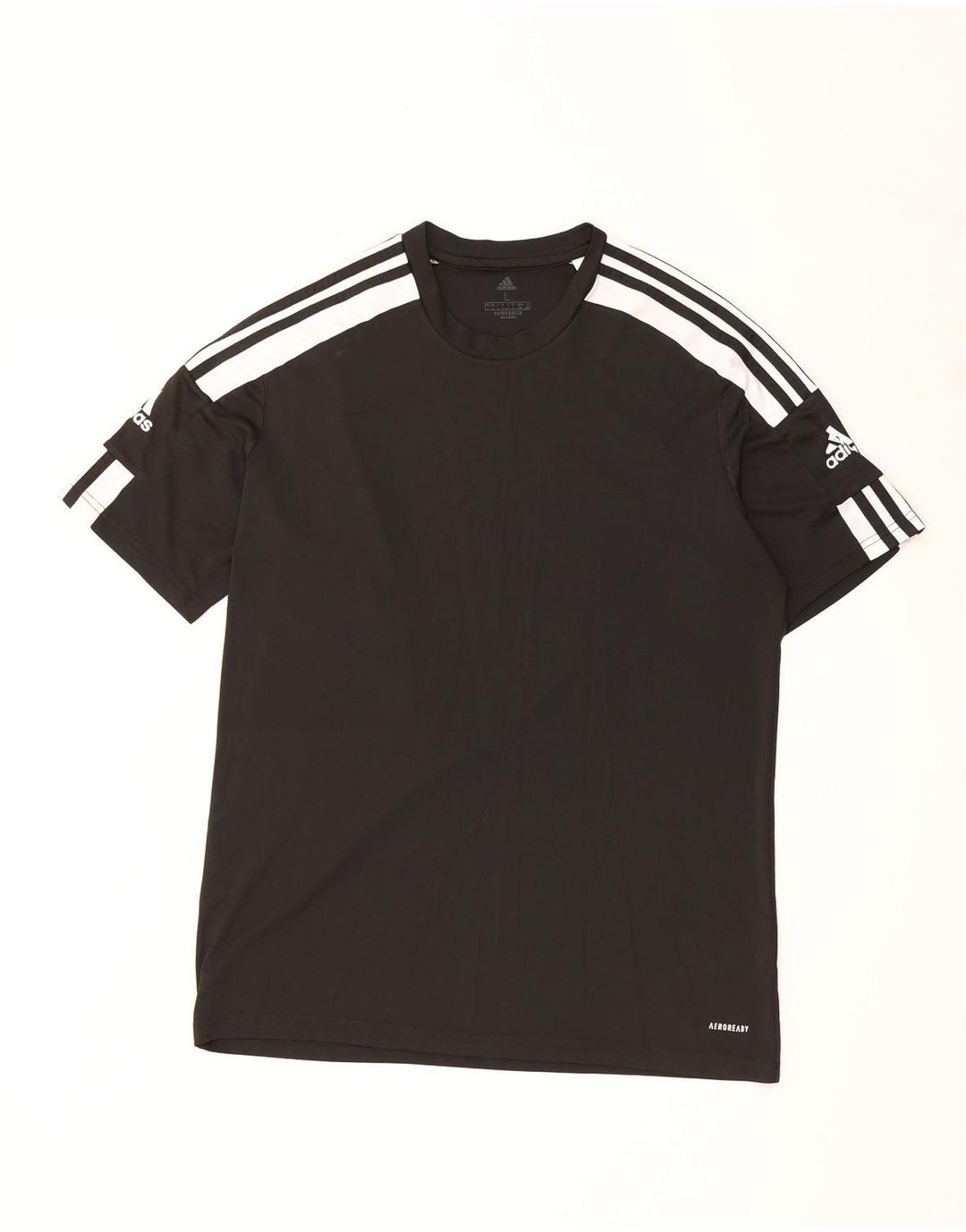 Adidas Mens Aeroready Camiseta Top Grande Preto Colorblock Poliéster